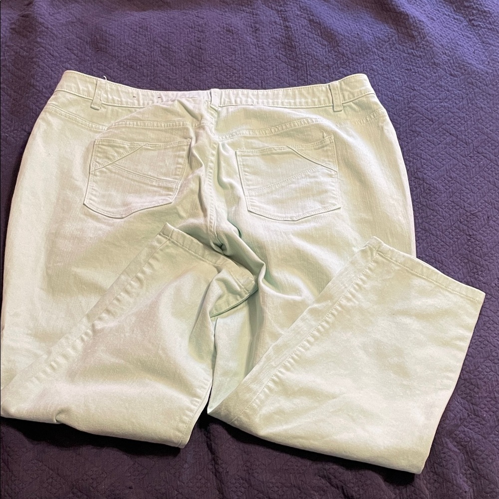 CJ Banks Mint Green Signature Slimming Pants - Picture 3 of 4